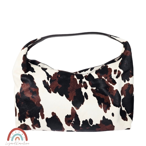 New! Madewell The Mylie Shoulder Bag in Leather Calf Hair Cow Print - Picture 7 of 16